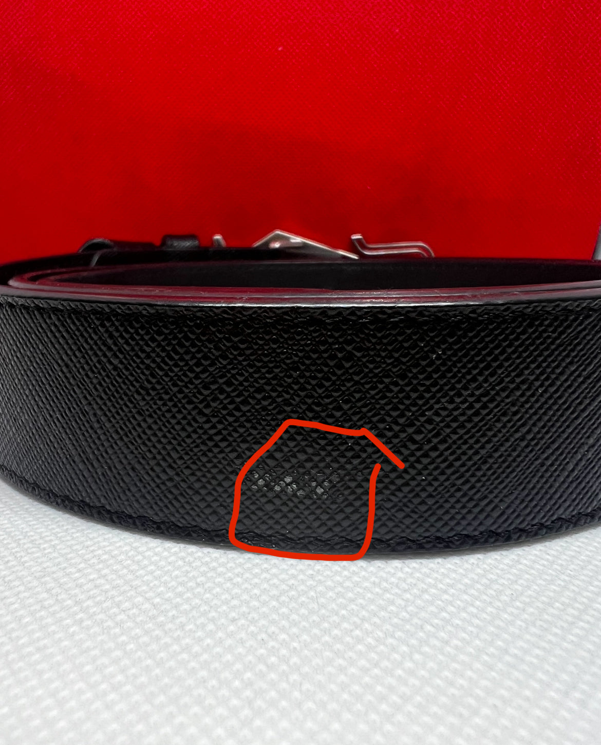 Limited Edition Braun Buffel Fine Grain Leather Belt Buckle Silver