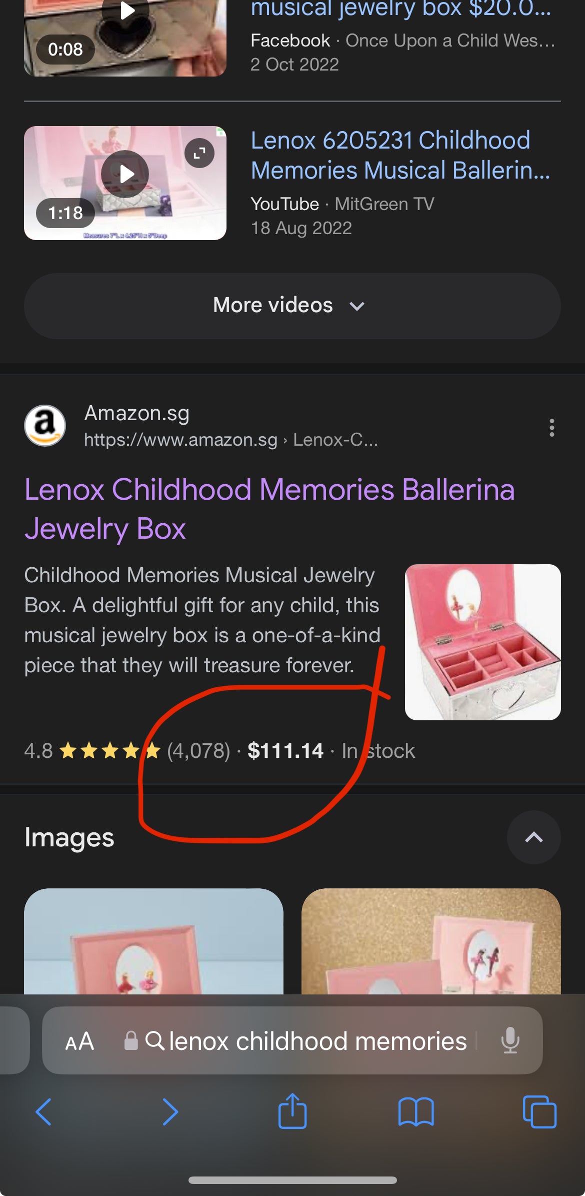 LENOX Ballerina Childhood Memories Jewellery Box