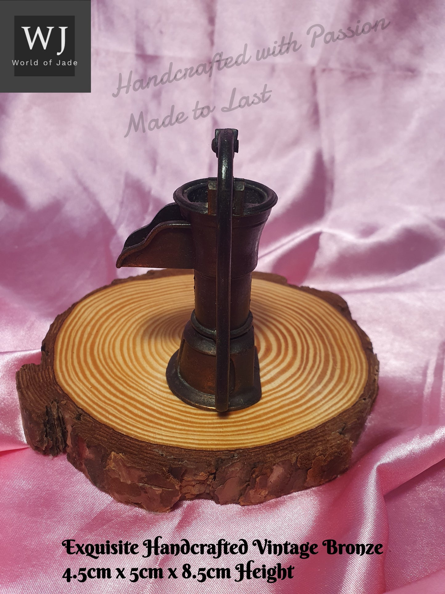 One Of Its Kind Vintage Handcrafted Bronze Miniature Water Well