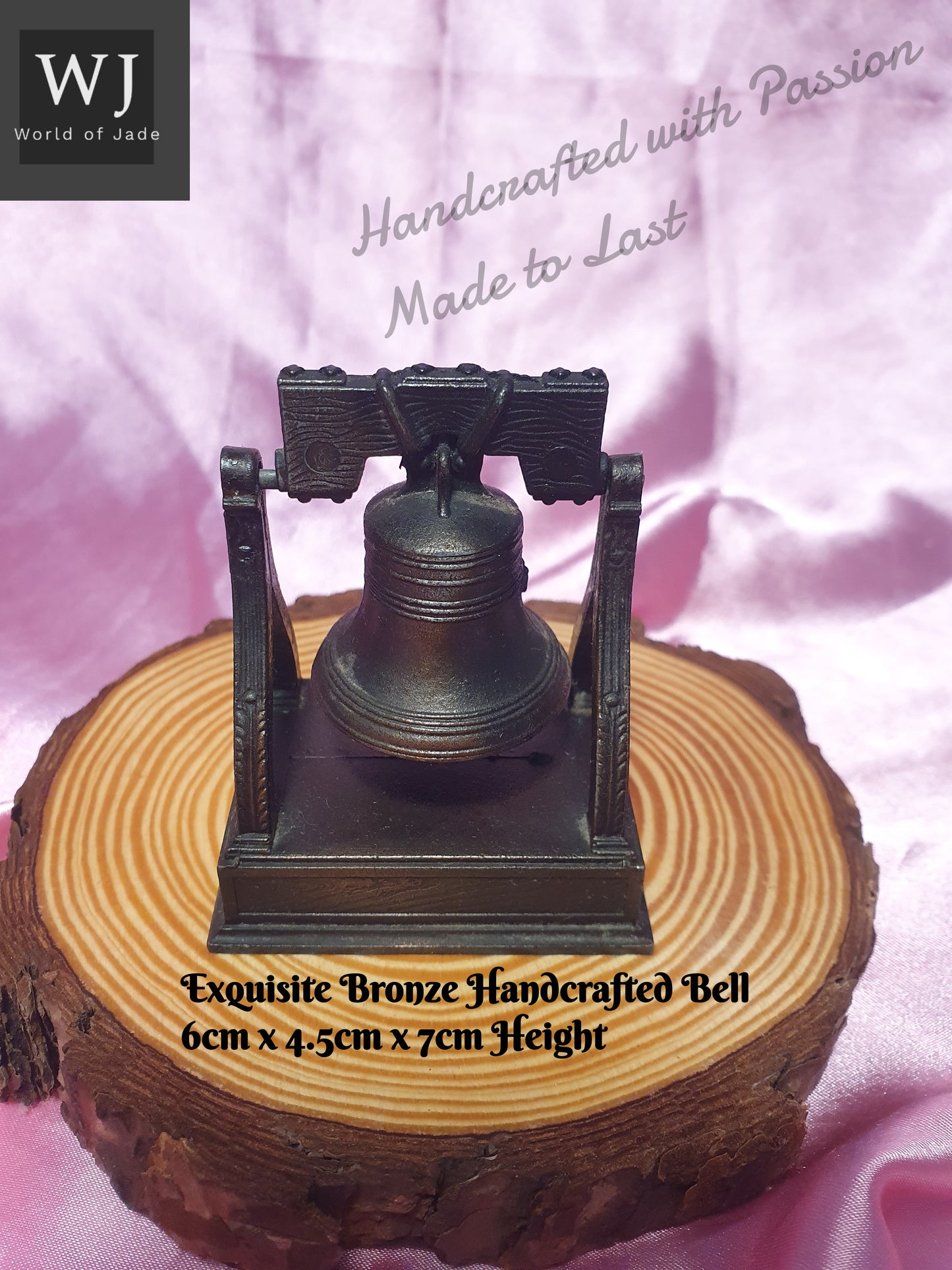 One Of Its Kind Vintage Handcrafted Bronze Miniature Toll-Bell