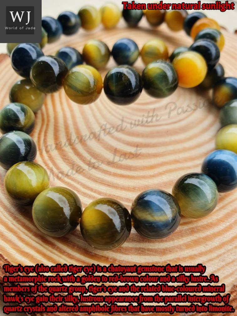 Rare Natural South Africa Tiger Eyes Bracelet