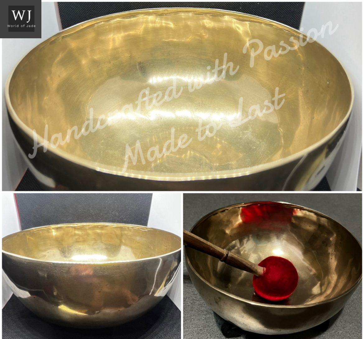 Vintage Rare Nepalese Full Moon Singing Bowl Handcrafted Antique