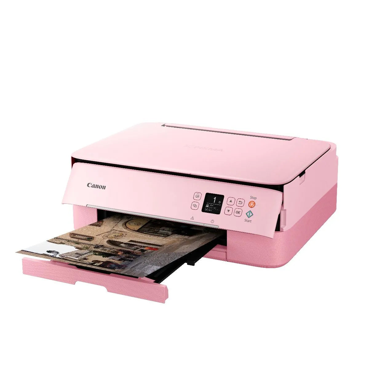 Canon Pixma TS5370a Compact Wireless Photo All-In-One with 1.44” OLED Millennial Pink