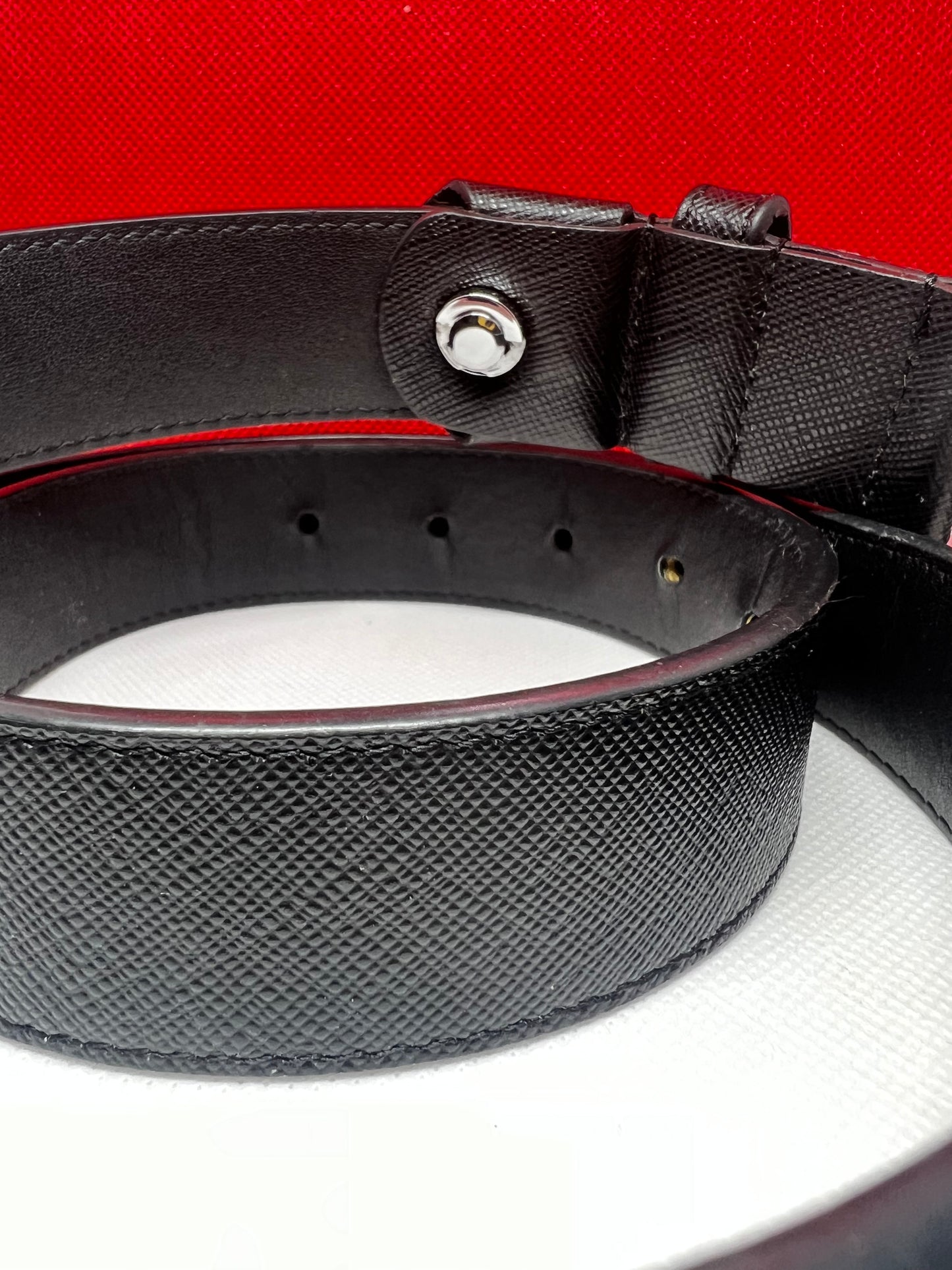 Limited Edition Braun Buffel Fine Grain Leather Belt Buckle Silver