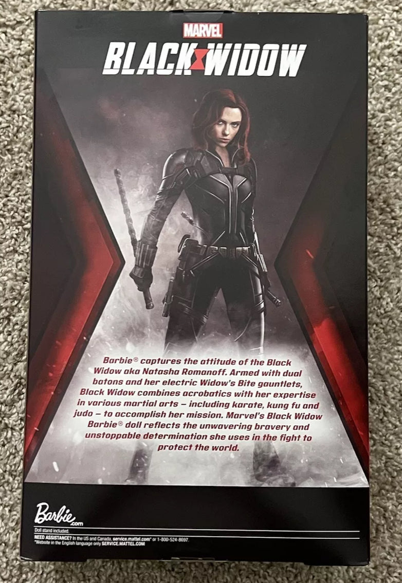 Limited Edition Barbie Black Widow Doll Marvel Signature Scarlett Johansson