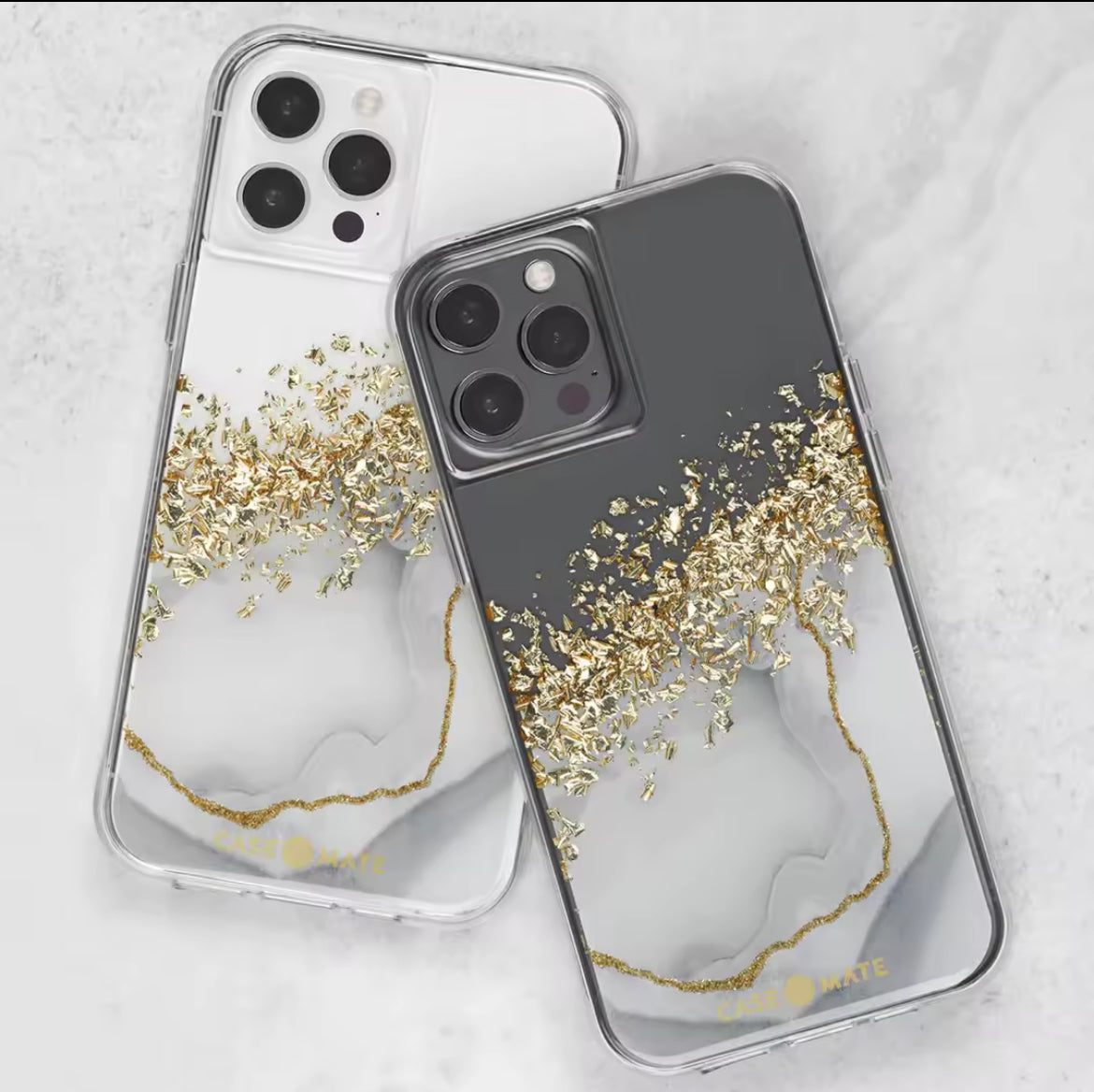 Case-Mate Karat Marble Case for iPhone 13 Pro Max, Antimicrobial Cover