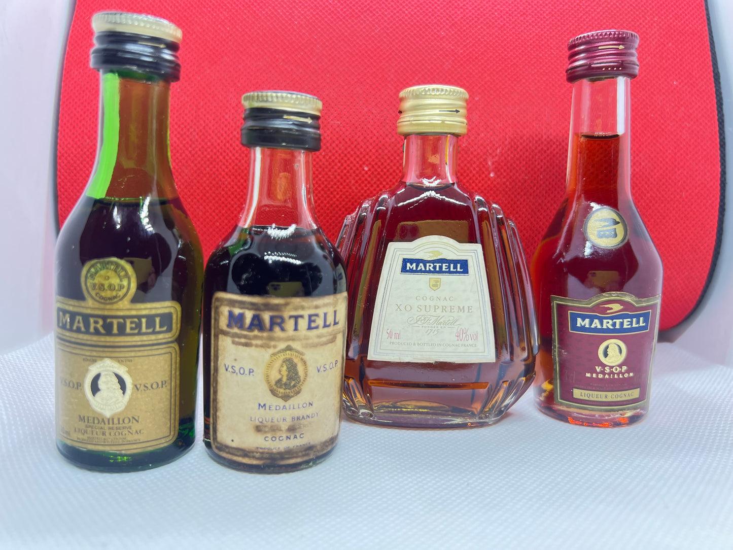 Vintage Martell Bundle XO Supreme VSOP Brandy Cognac Miniatures Collectibles Set