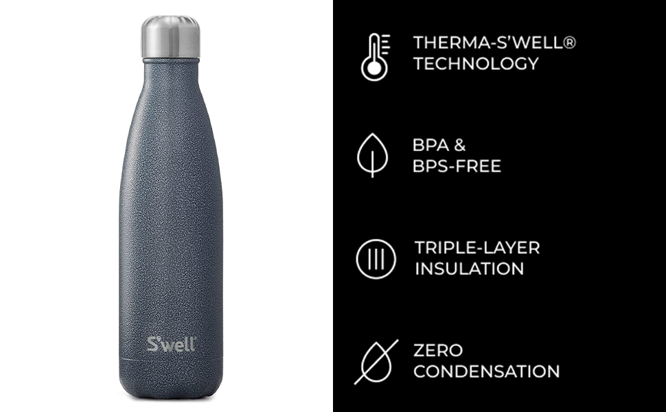 S'well Stainless Steel Water Bottle - 25 Fl Oz - Night Sky