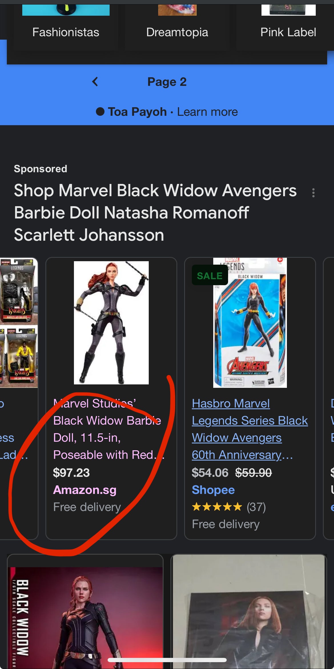 Limited Edition Barbie Black Widow Doll Marvel Signature Scarlett Johansson