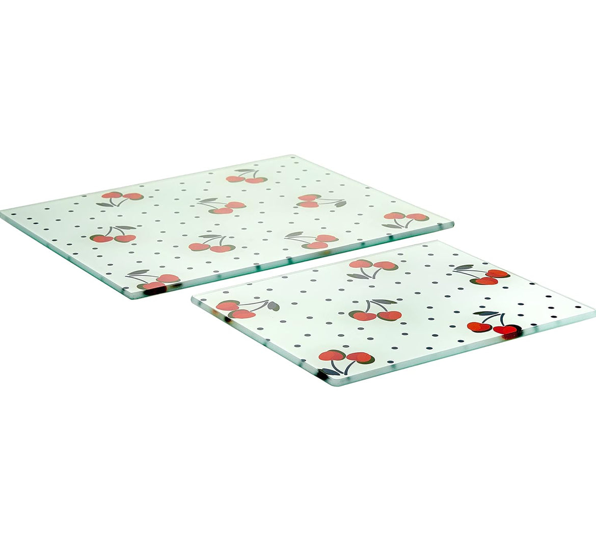 Kate Spade New York Vintage Cherry Dot 2-Piece Prep Board Set Kaca Lenox Jenama Baru
