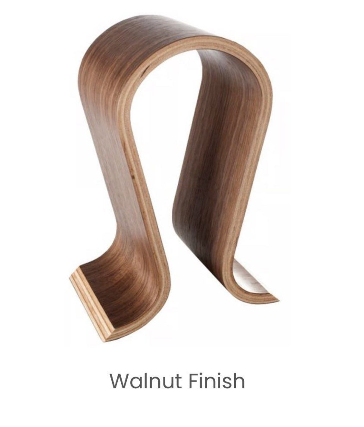 Wooden Omega Headphones Stand/Wooden Headphone Hanger/Wood Headset Holder/Omega Earphone Desk Display Hanger –Wooden Headsets Walnut Finish