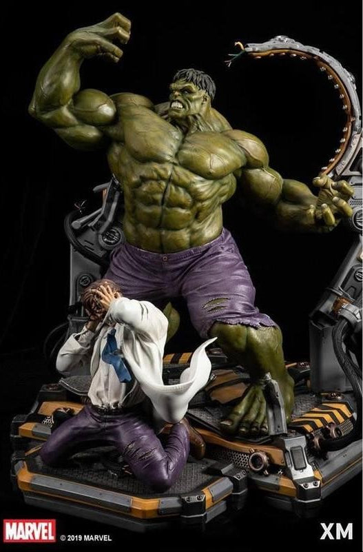 The Hulk Transformation Premium Collectibles Statue XM Studio Display Set 1/4 Scale