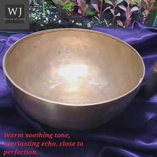 Huge Rare Vintage Nepal FullMoon Singing Bowl      稀有古典尼泊尔满月歌唱碗大号