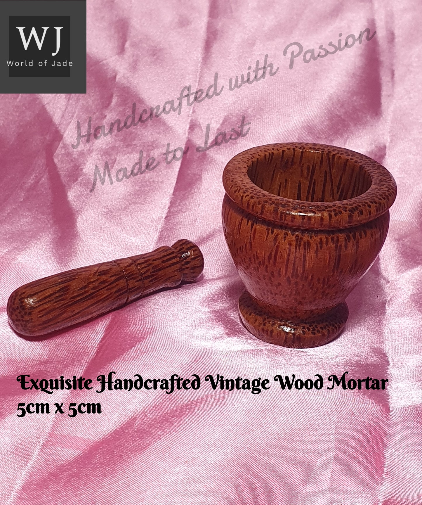 One Of Its Kind Vintage Handcrafted Petrified Wood Miniature Food Mortar