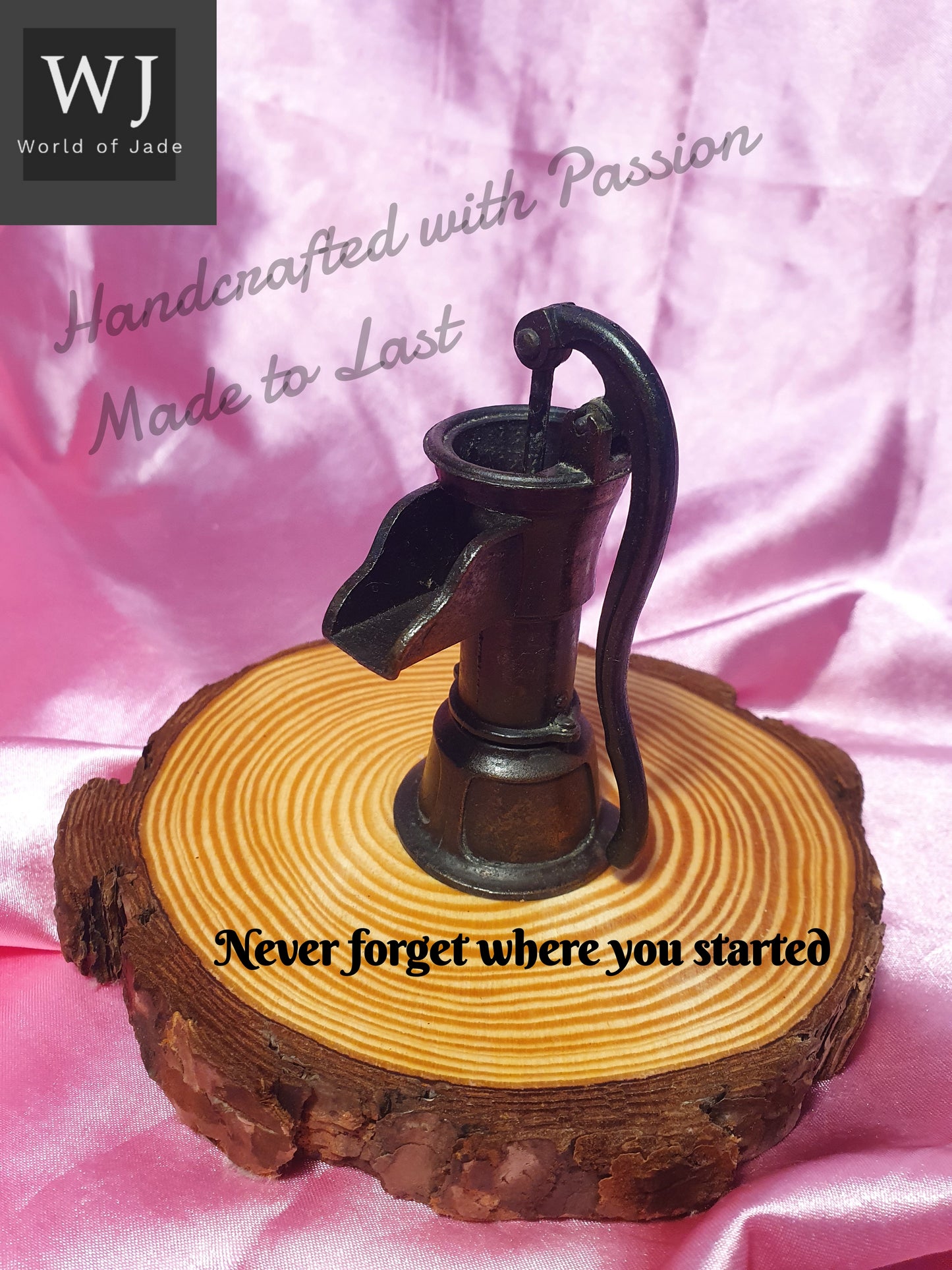 One Of Its Kind Vintage Handcrafted Bronze Miniature Water Well
