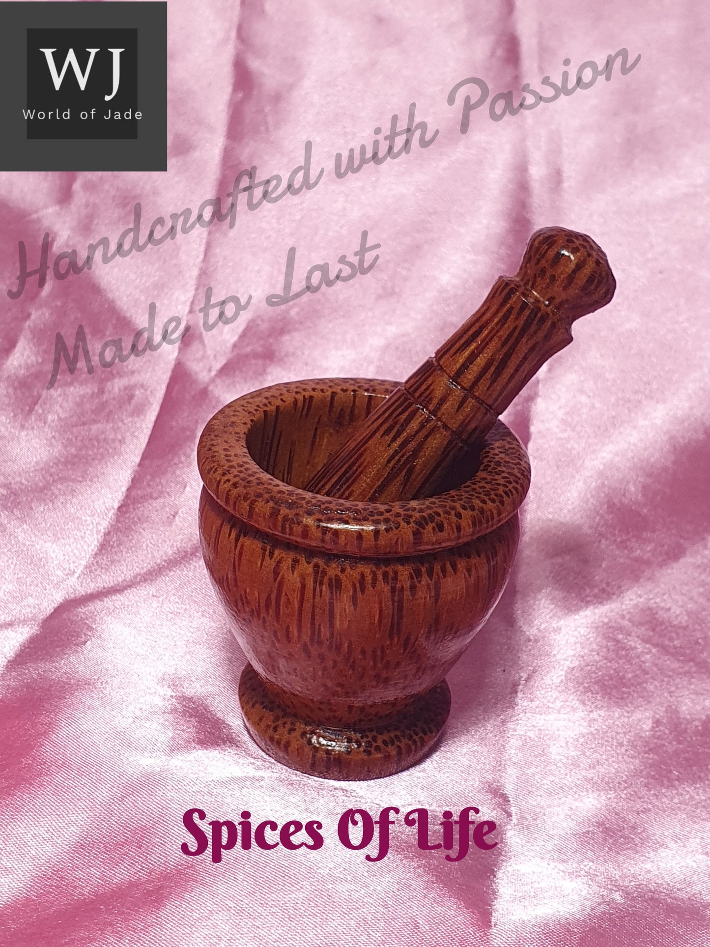 One Of Its Kind Vintage Handcrafted Petrified Wood Miniature Food Mortar