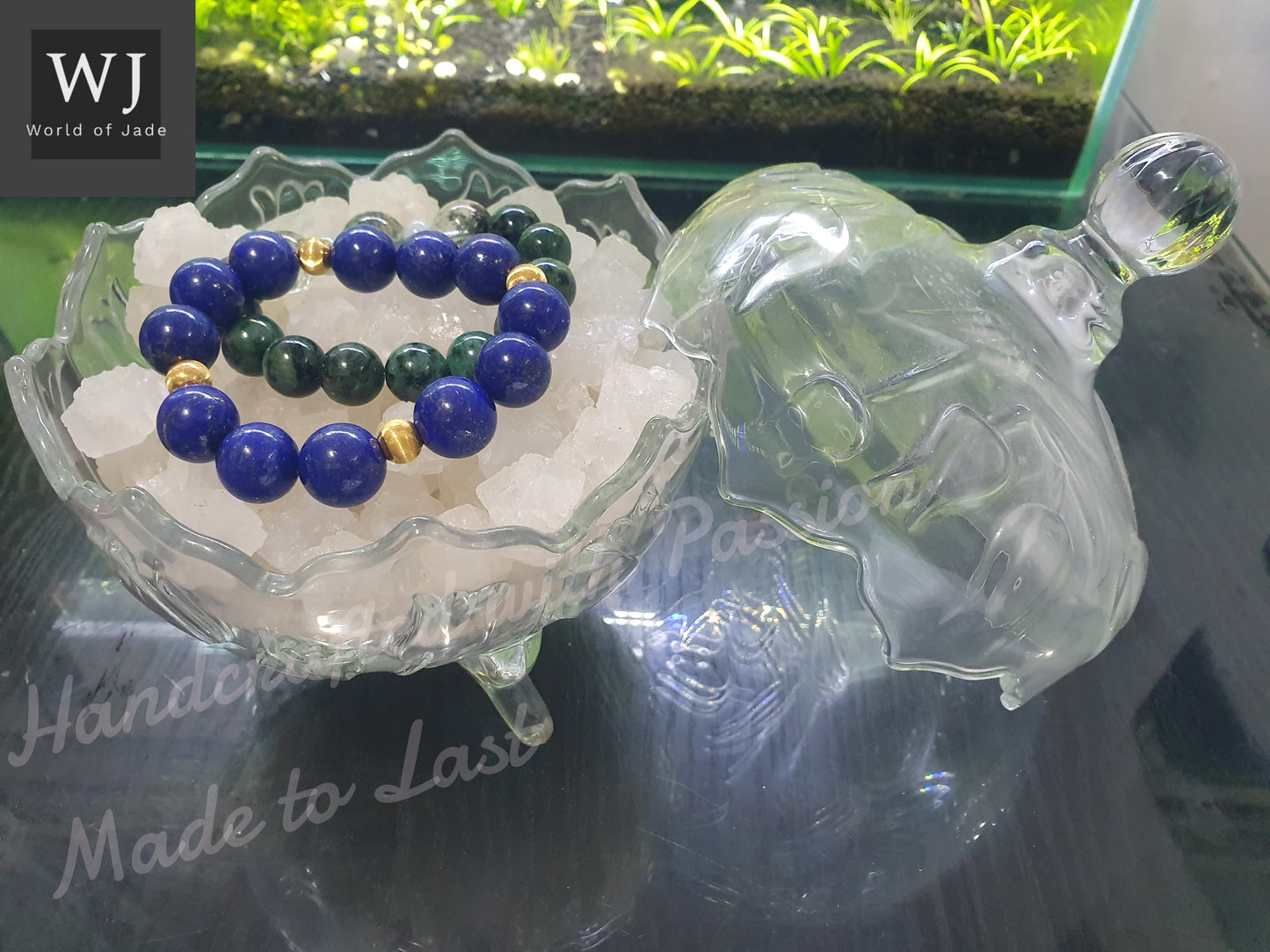 Japan Natural Crystal Salt Chunks with Exquisite Glassware