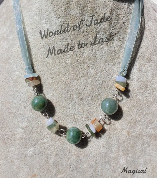 Burma Jadeite Birthstone Necklace