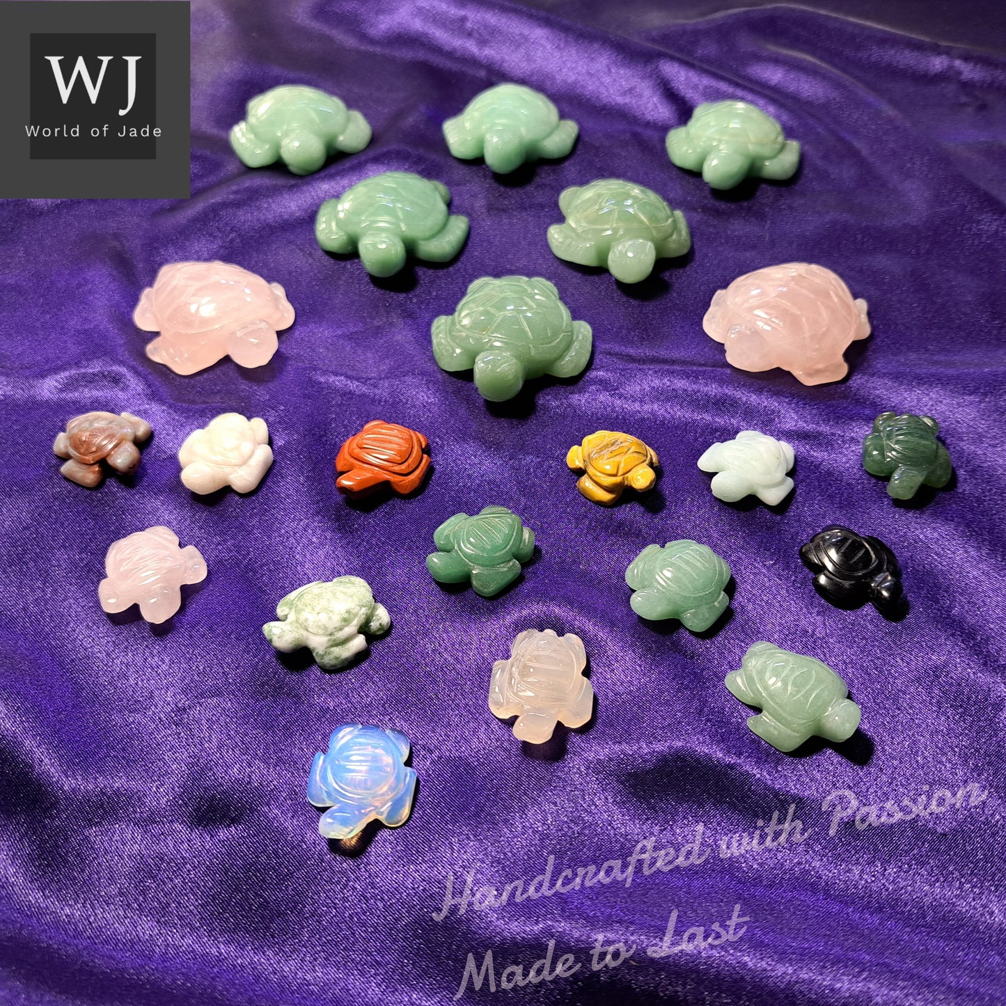 Turtles Miniature Giftbox Birthstone Crystals Decor     迷你海龟礼物盒水晶诞生石摆件