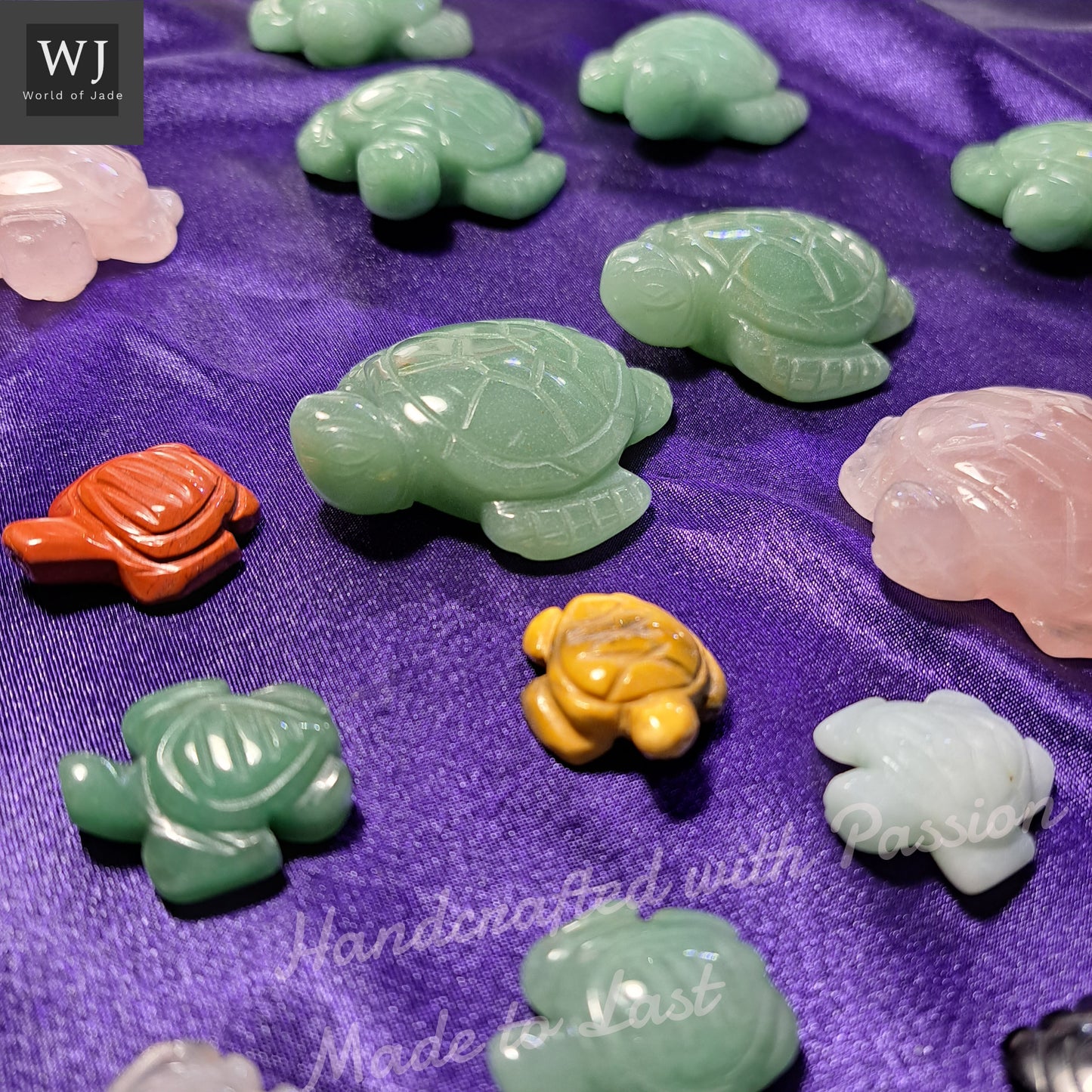 Turtles Miniature Giftbox Birthstone Crystals Decor     迷你海龟礼物盒水晶诞生石摆件