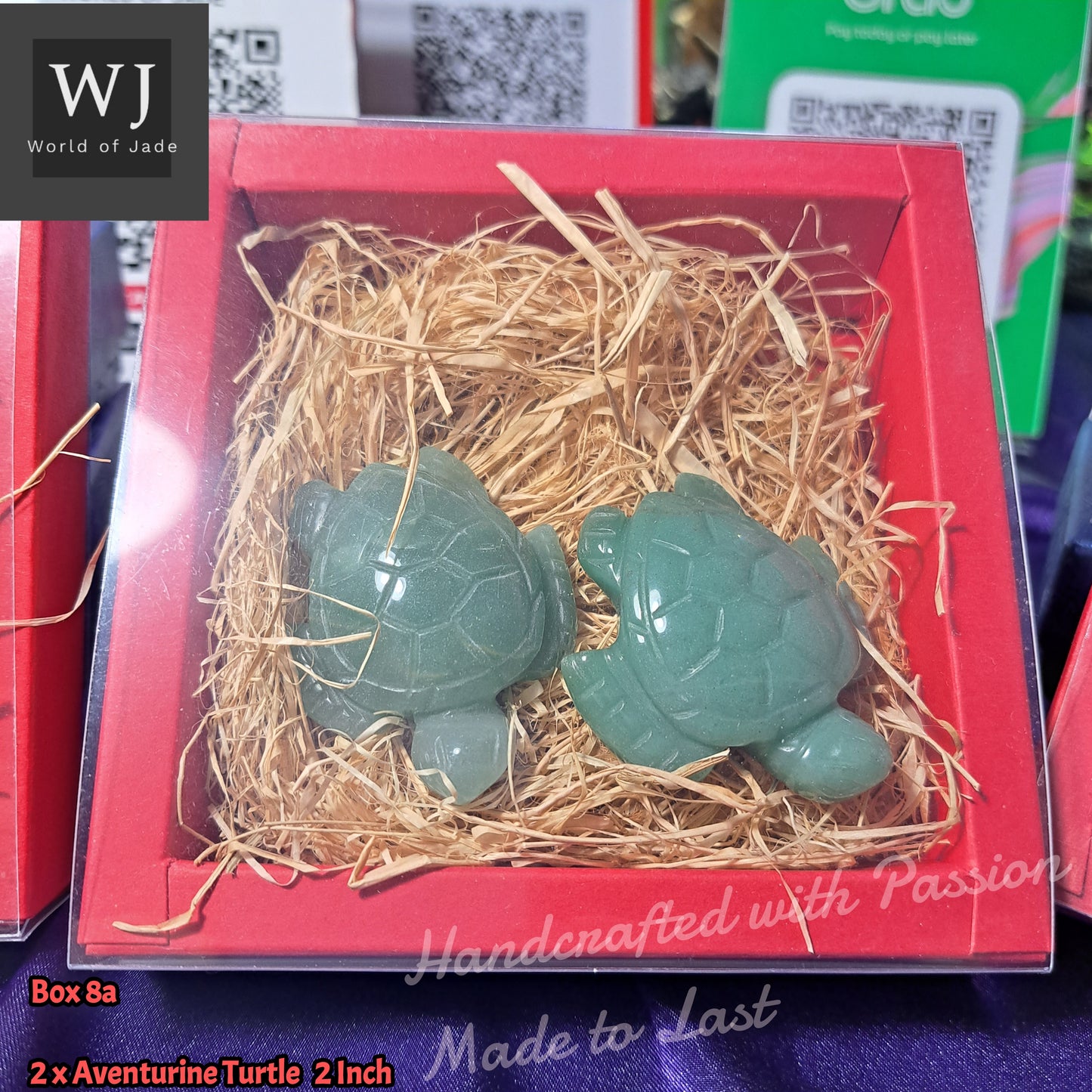 Turtles Miniature Giftbox Birthstone Crystals Decor     迷你海龟礼物盒水晶诞生石摆件