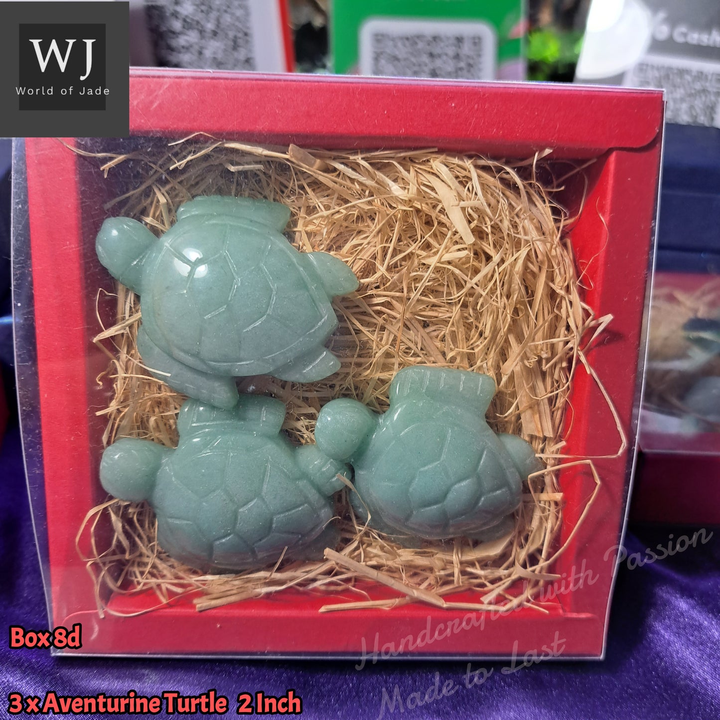 Turtles Miniature Giftbox Birthstone Crystals Decor     迷你海龟礼物盒水晶诞生石摆件