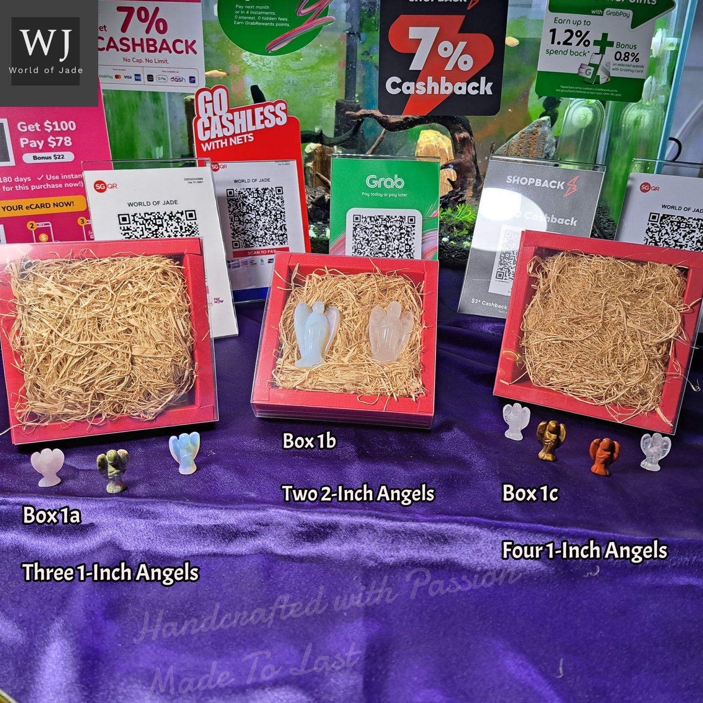 Angels Miniature Gift Box Birthstones Luckycharms            迷你天使摆件送礼诞生石礼物