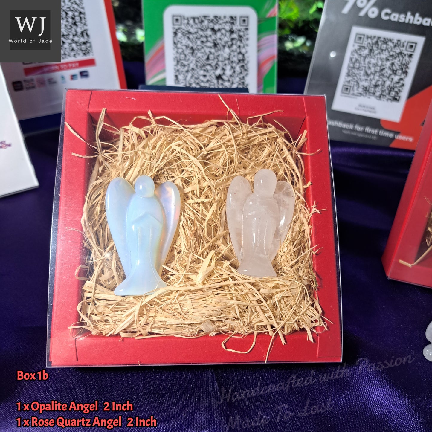 Angels Miniature Gift Box Birthstones Luckycharms            迷你天使摆件送礼诞生石礼物