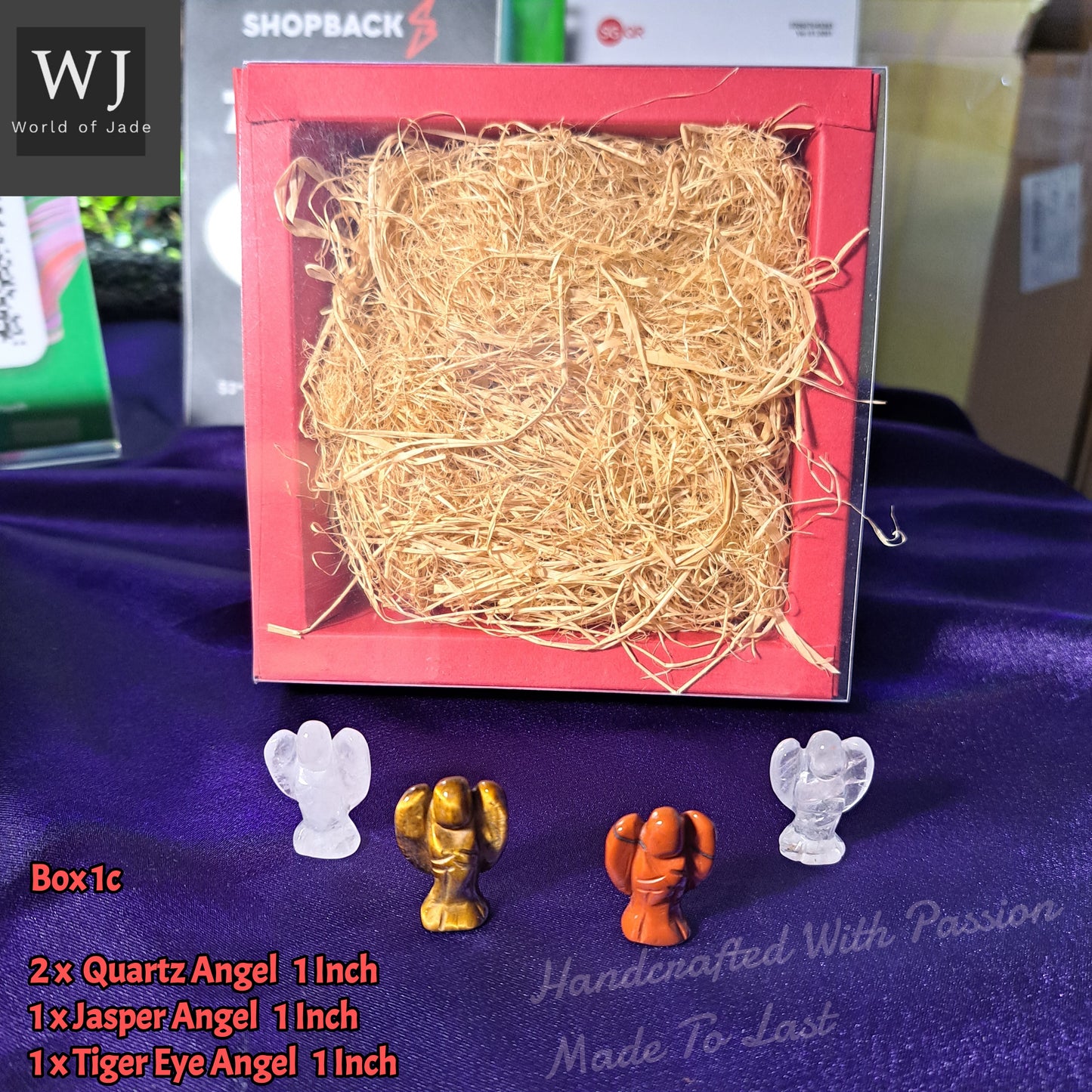 Angels Miniature Gift Box Birthstones Luckycharms            迷你天使摆件送礼诞生石礼物