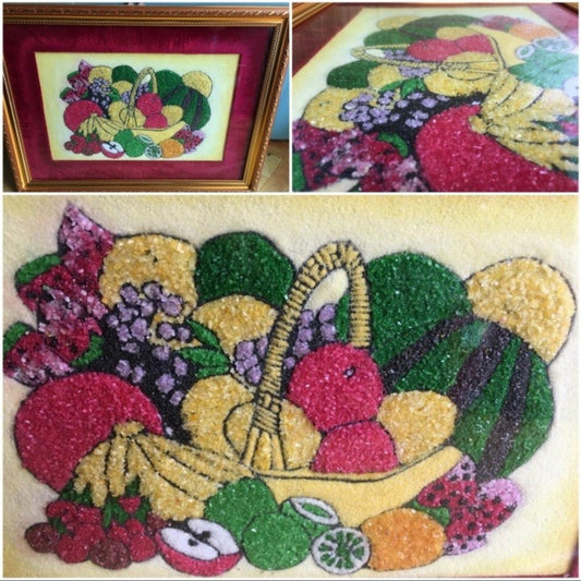 Unique Framed Art Piece Handmade With Crystal Chips Birthstone Lucky Charms      独特天然手工艺品框挂墙摆件诞生石幸运物