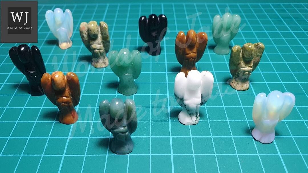 Cute Angels handcrafted from different kinds of Natural Precious Stones and Crystals