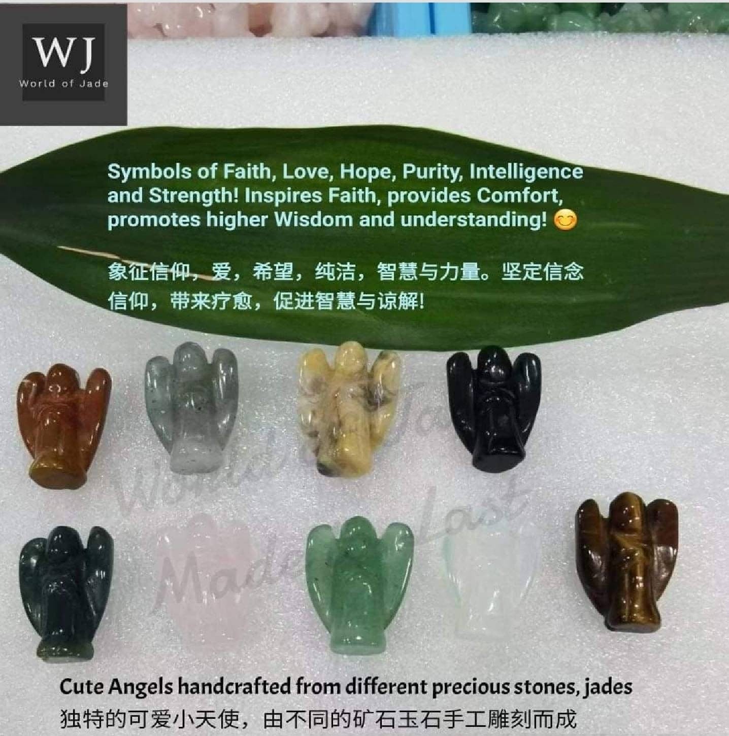 Cute Angels handcrafted from different kinds of Natural Precious Stones and Crystals