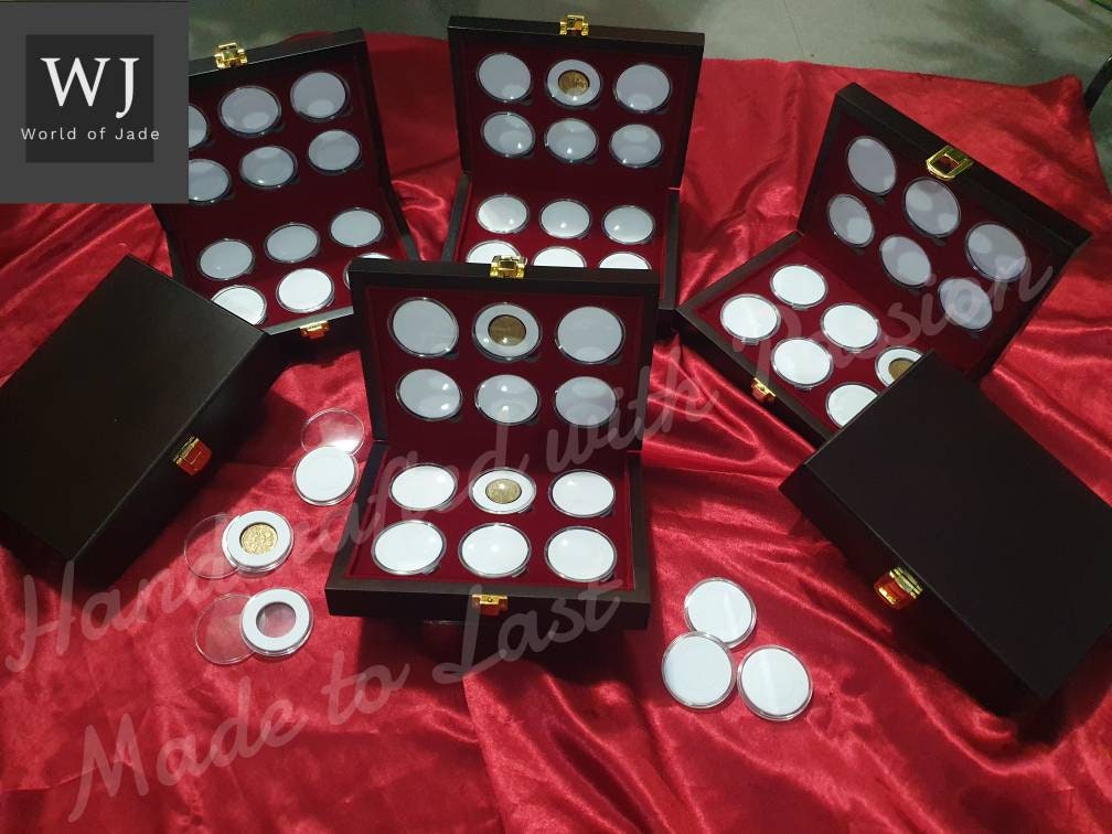 Exquisite Vintage Handcrafted Collector's Coin Storage Box, Unique Gifts!