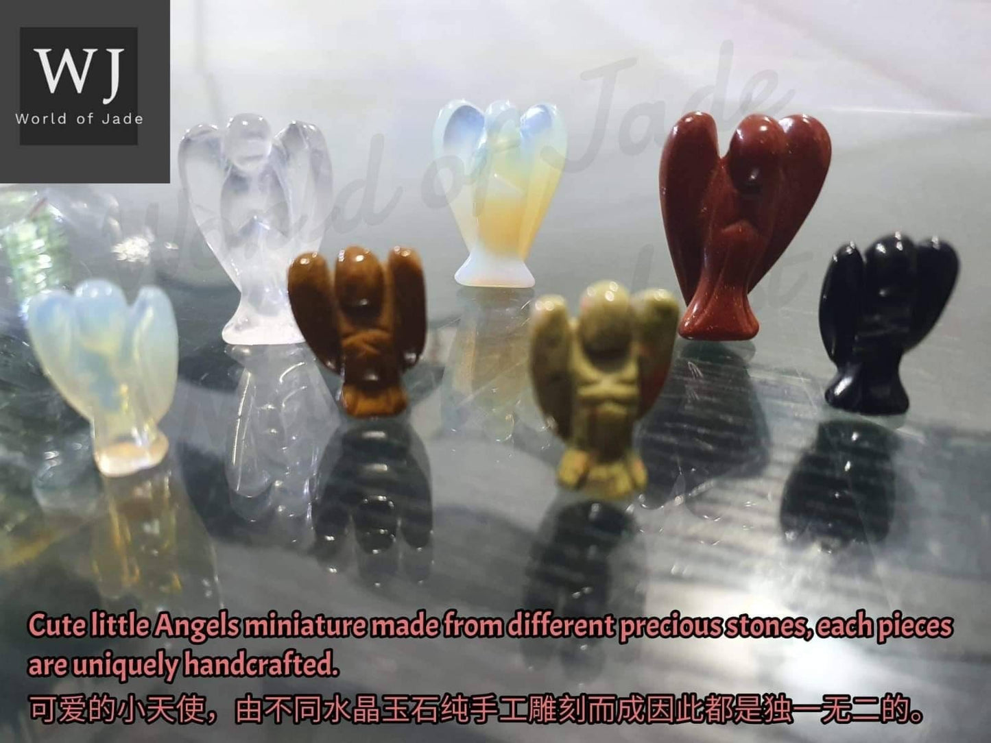 Cute Angels handcrafted from different kinds of Natural Precious Stones and Crystals