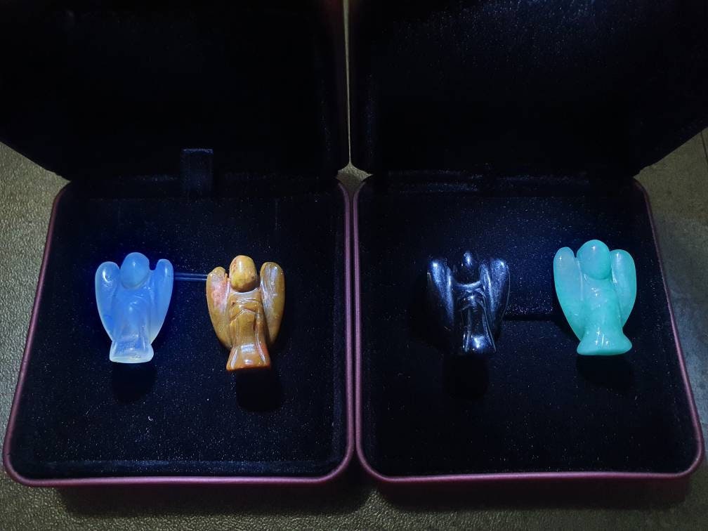 Cute Angels handcrafted from different kinds of Natural Precious Stones and Crystals