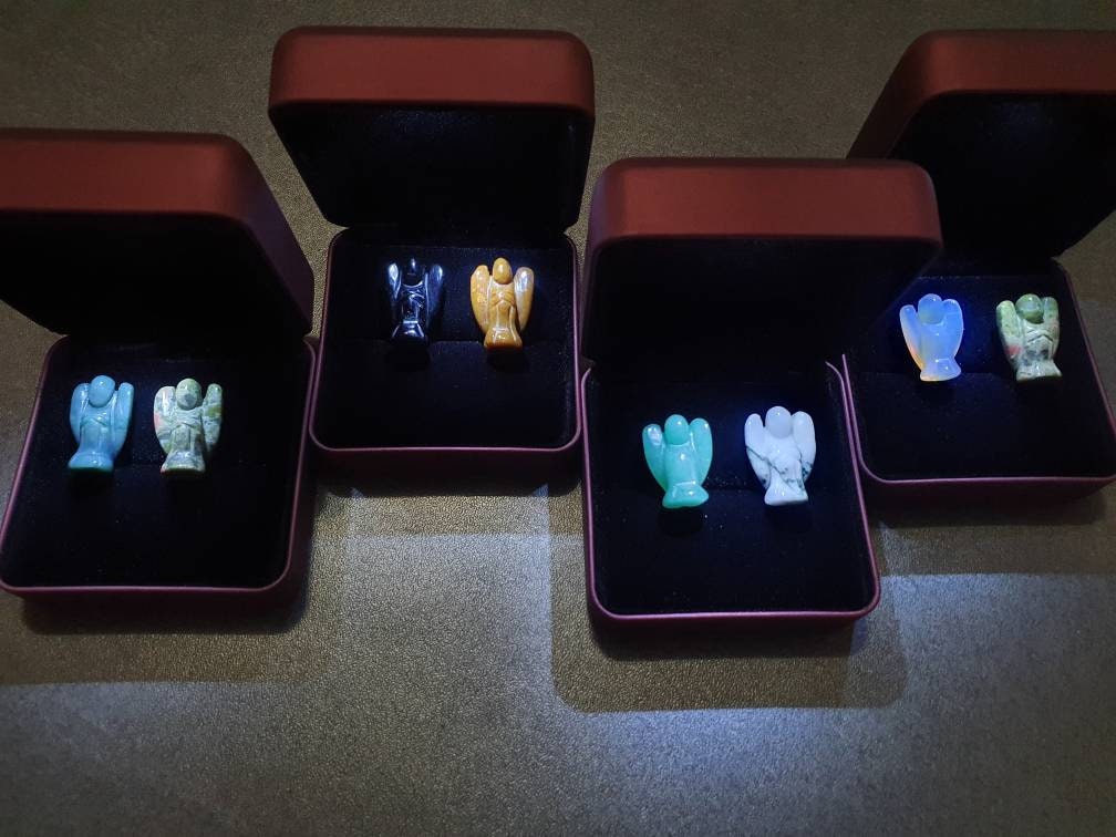 Cute Angels handcrafted from different kinds of Natural Precious Stones and Crystals