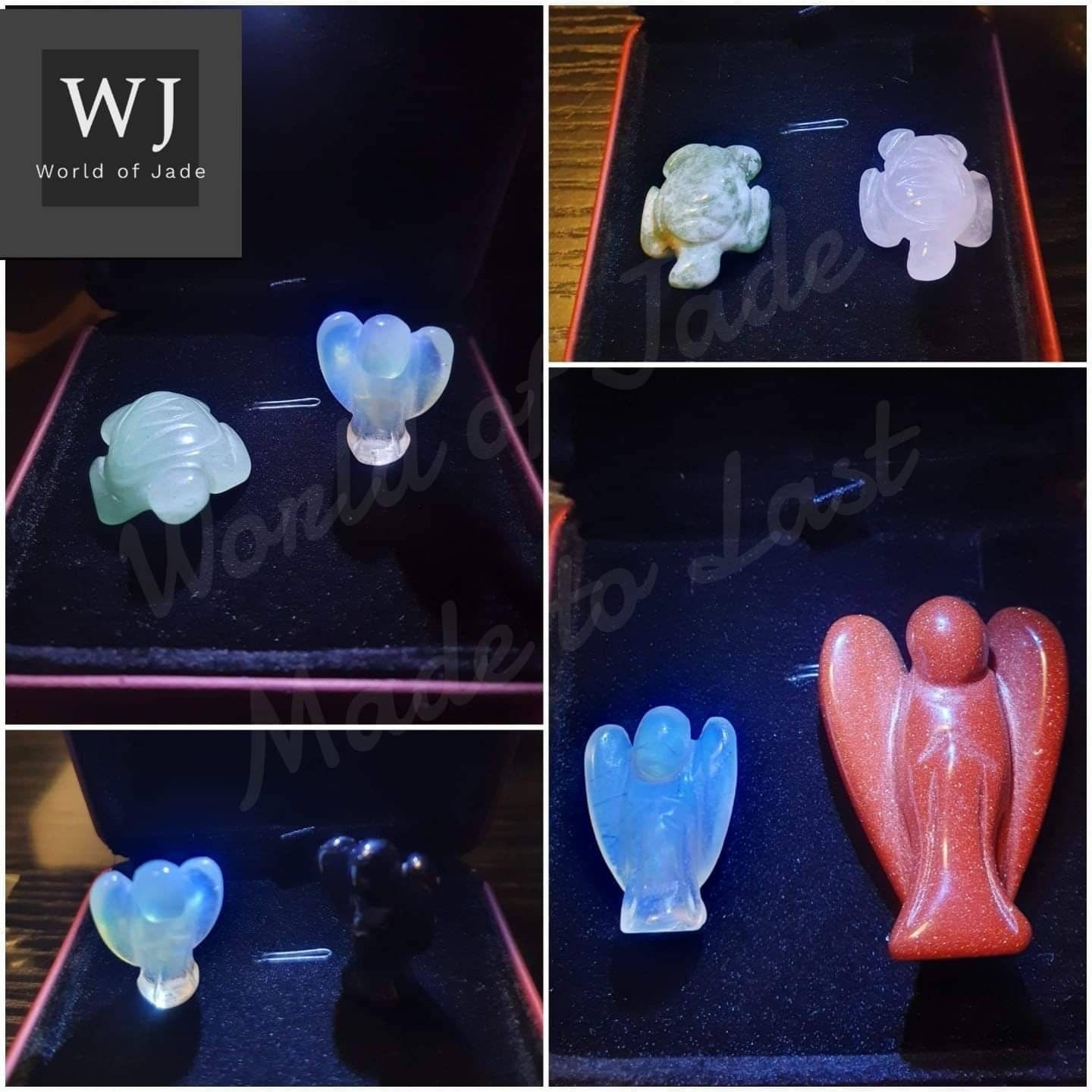 Cute Angels handcrafted from different kinds of Natural Precious Stones and Crystals