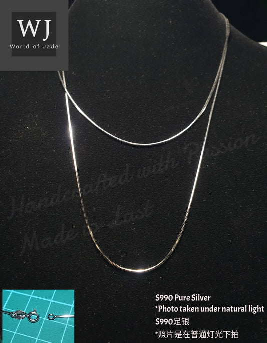 Exquisite S990 Sterling Silver necklace, suitable for daily use.