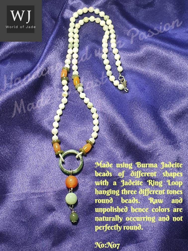 Burma Type A Natural Raw Jadeite Necklace Series