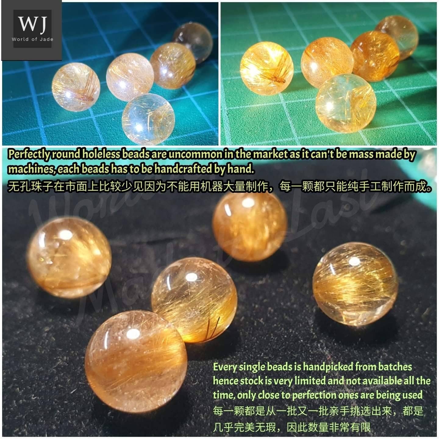 Rare Golden Rutilated Quartz Angel Hair , Rose Quartz Birthstone S925 Sterling Silver Pendant