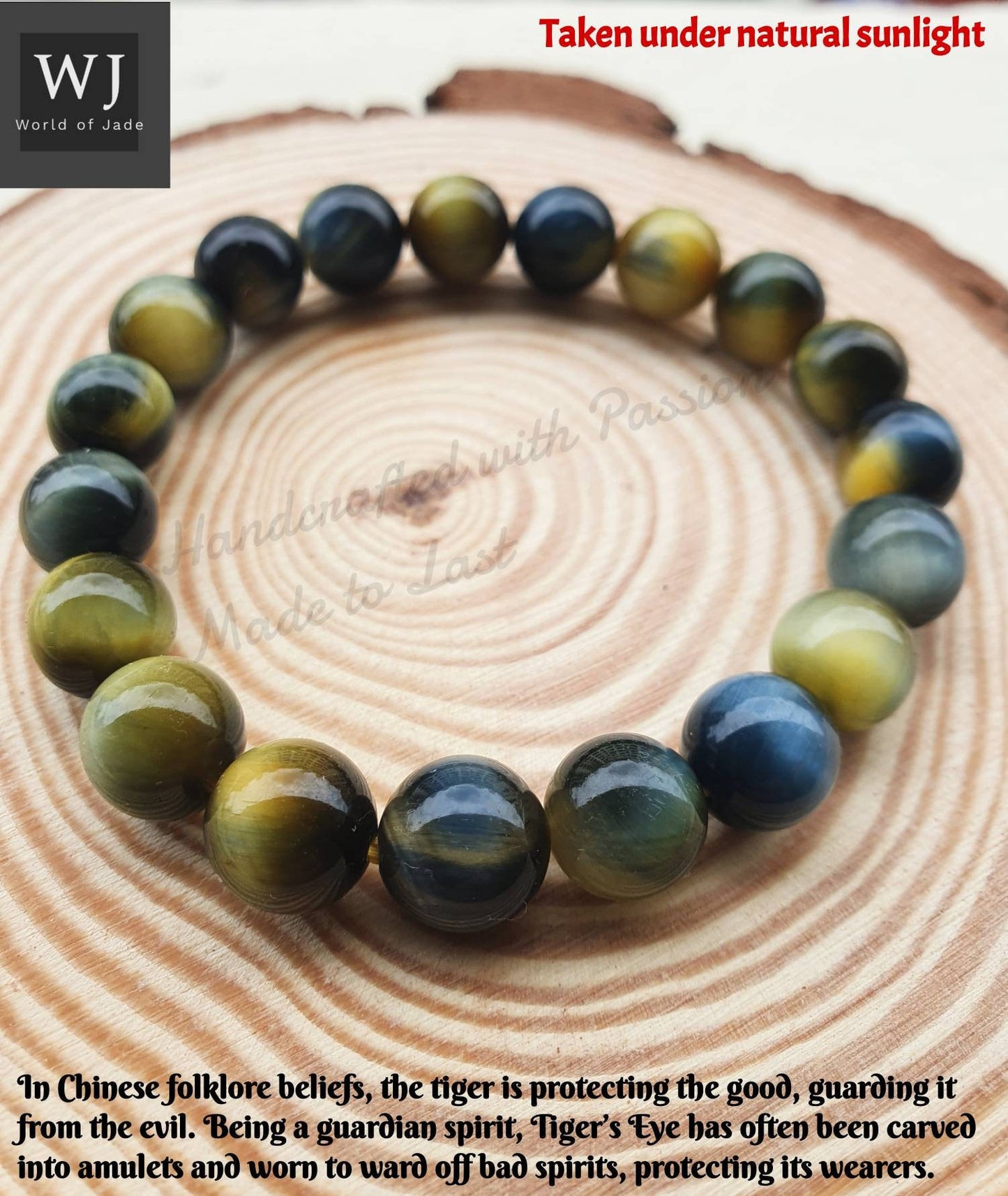 Rare Natural South Africa Tiger Eyes Bracelet