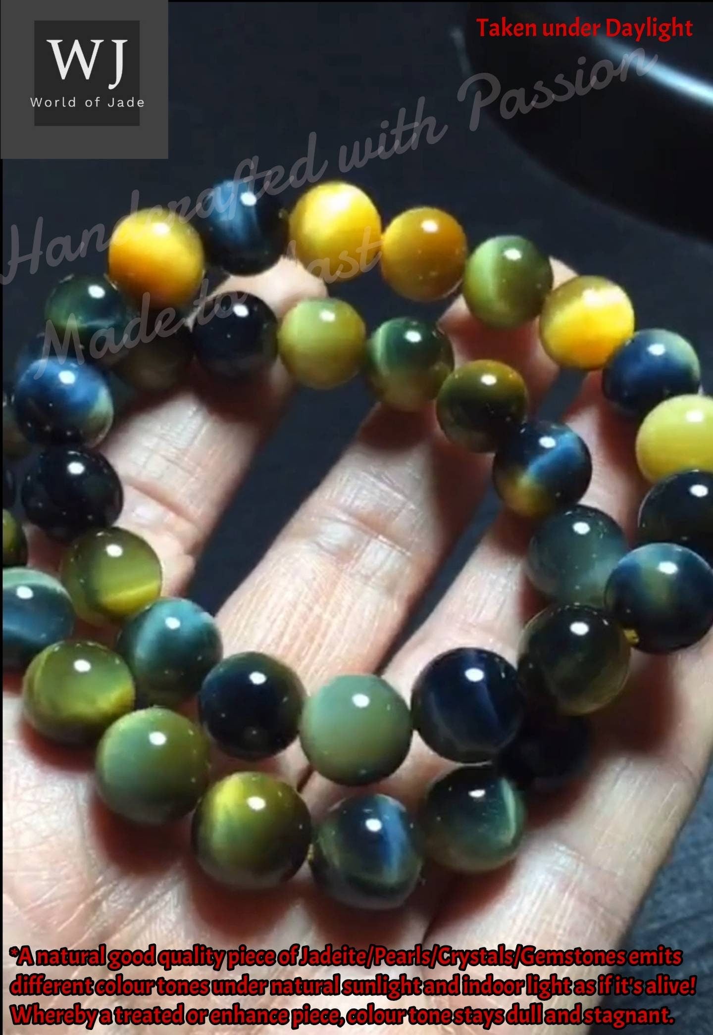 Rare Natural South Africa Tiger Eyes Bracelet